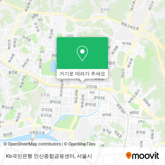 Kb국민은행 안산종합금융센터 지도