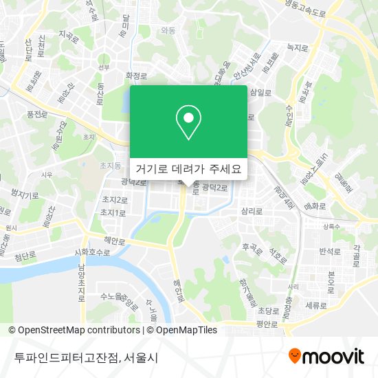 투파인드피터고잔점 지도