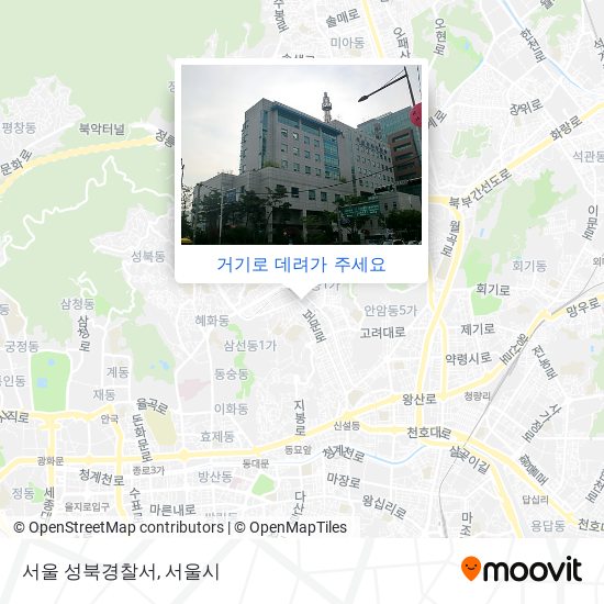 서울 성북경찰서 지도