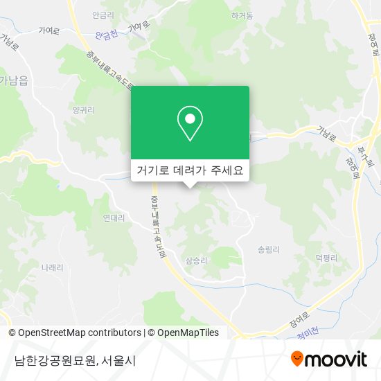 남한강공원묘원 지도