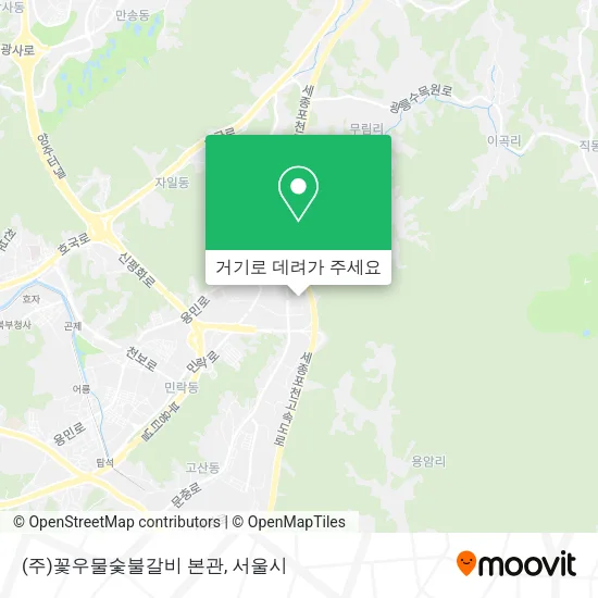 (주)꽃우물숯불갈비 본관 지도