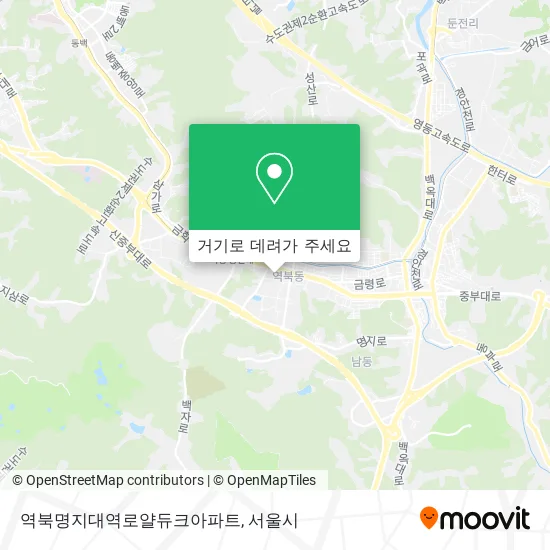 역북명지대역로얄듀크아파트 지도