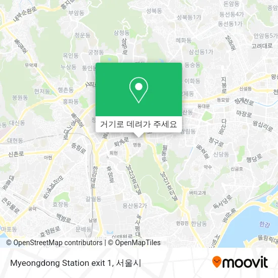 Myeongdong Station exit 1 지도