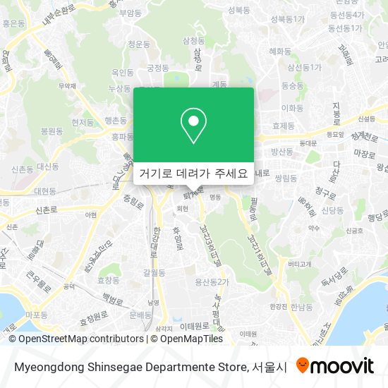 Myeongdong Shinsegae Departmente Store 지도