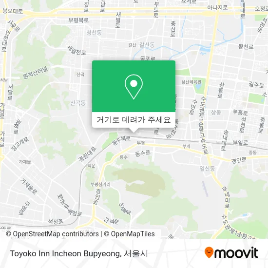 Toyoko Inn Incheon Bupyeong 지도