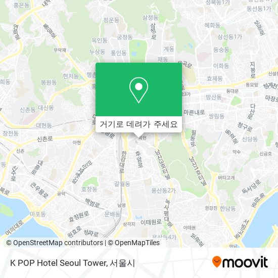 K POP Hotel Seoul Tower 지도