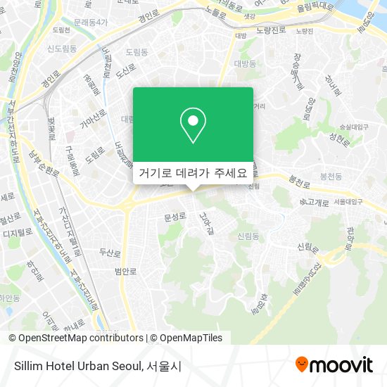 Sillim Hotel Urban Seoul 지도