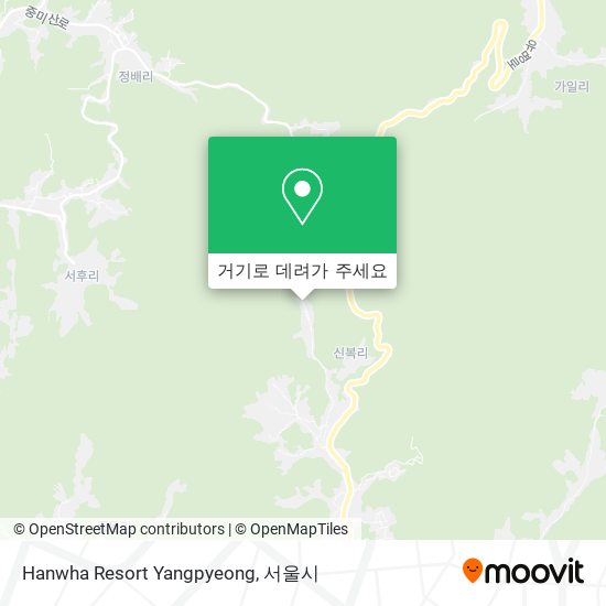 Hanwha Resort Yangpyeong 지도