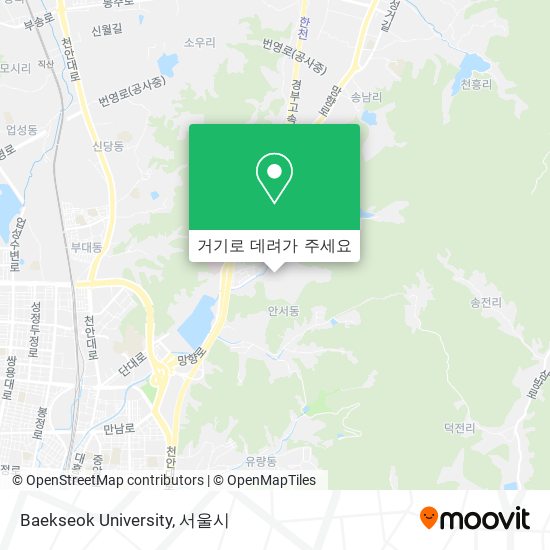 Baekseok University 지도