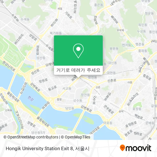 Hongik University Station Exit 8 지도