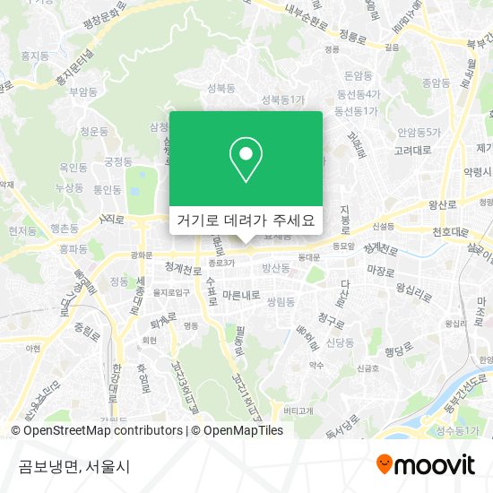 곰보냉면 지도