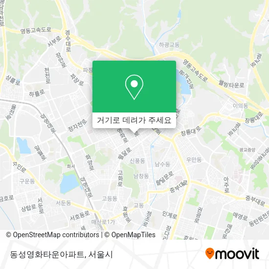 동성영화타운아파트 지도