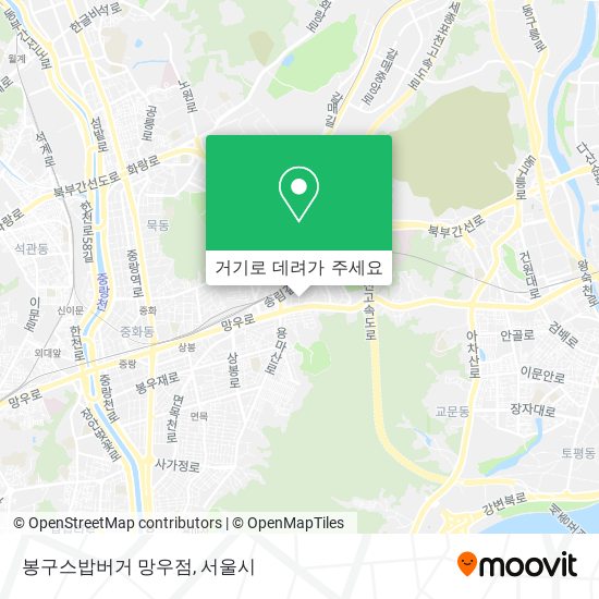 봉구스밥버거 망우점 지도
