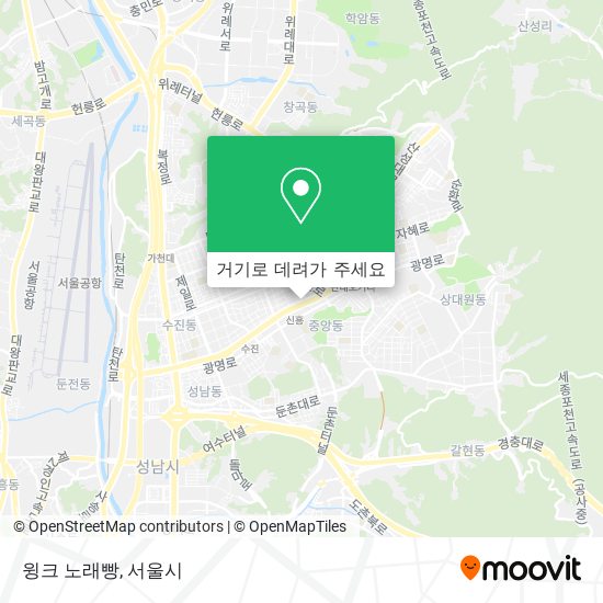 윙크 노래빵 지도