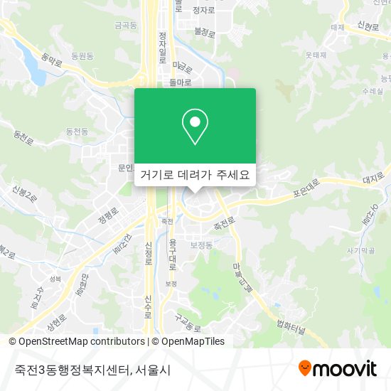 죽전3동행정복지센터 지도