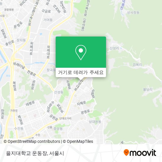 을지대학교 운동장 지도