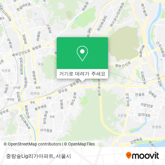 중랑숲Lig리가아파트 지도