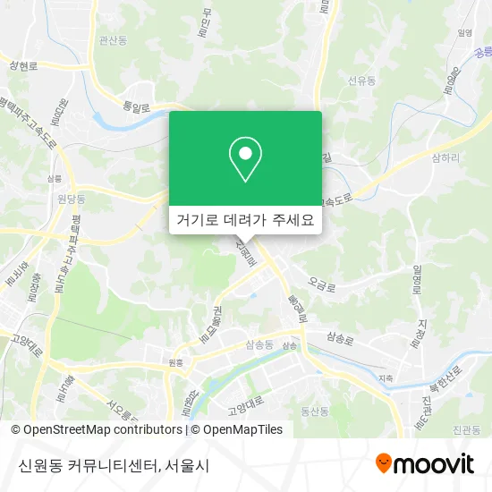 신원동 커뮤니티센터 지도