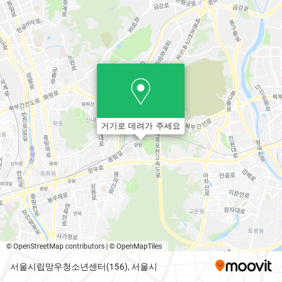 서울시립망우청소년센터(156) 지도