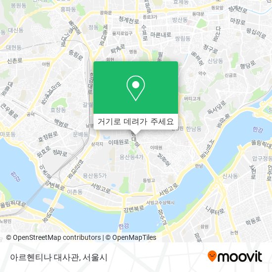 아르헨티나 대사관 지도