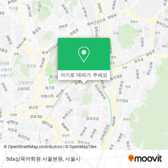 Sda삼육어학원 서울본원 지도
