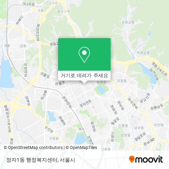 정자1동 행정복지센터 지도