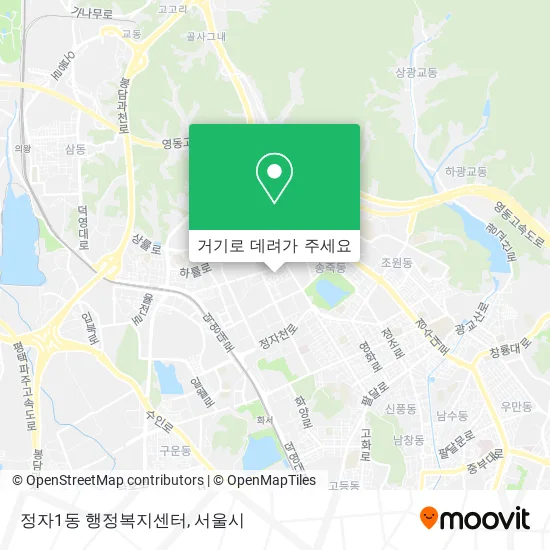 정자1동 행정복지센터 지도