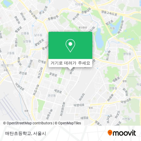매탄초등학교 지도