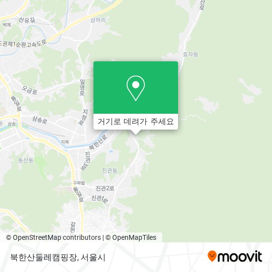 북한산둘레캠핑장 지도