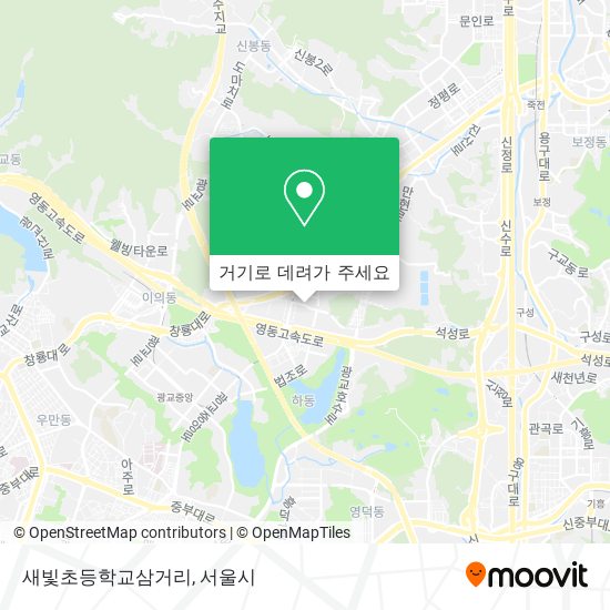 새빛초등학교삼거리 지도