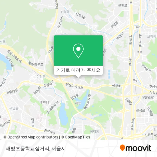 새빛초등학교삼거리 지도