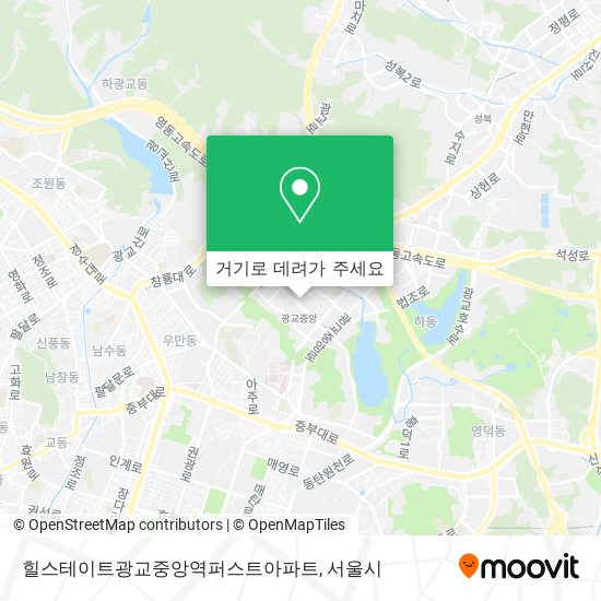 힐스테이트광교중앙역퍼스트아파트 지도
