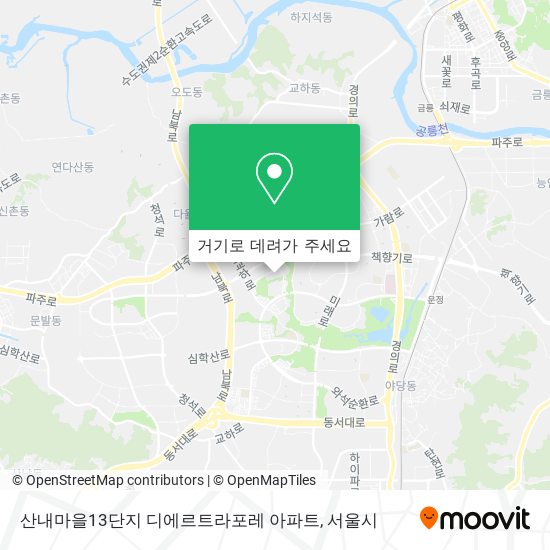 산내마을13단지 디에르트라포레 아파트 지도