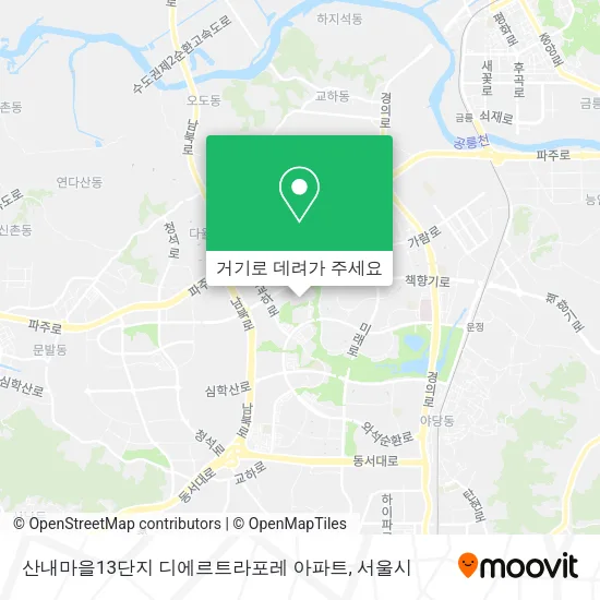 산내마을13단지 디에르트라포레 아파트 지도