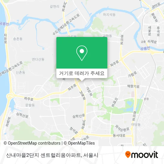 산내마을2단지 센트럴리움아파트 지도
