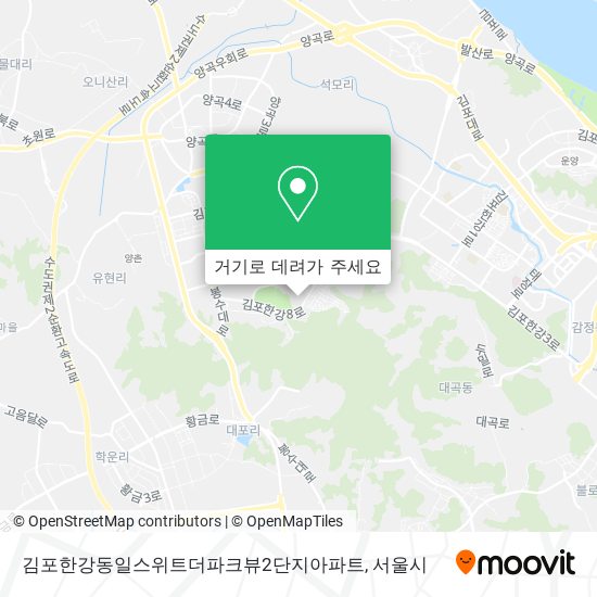 김포한강동일스위트더파크뷰2단지아파트 지도