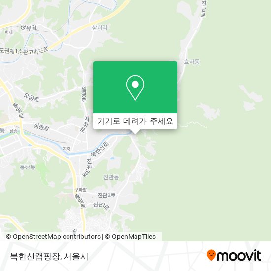 북한산캠핑장 지도