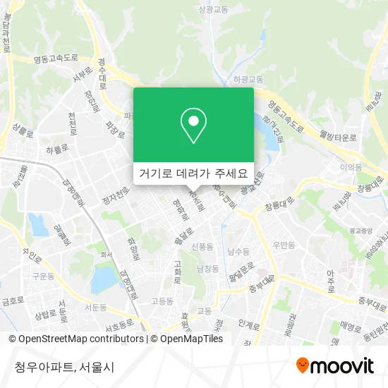 청우아파트 지도