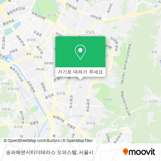 송파헤븐시티더테라스 오피스텔 지도