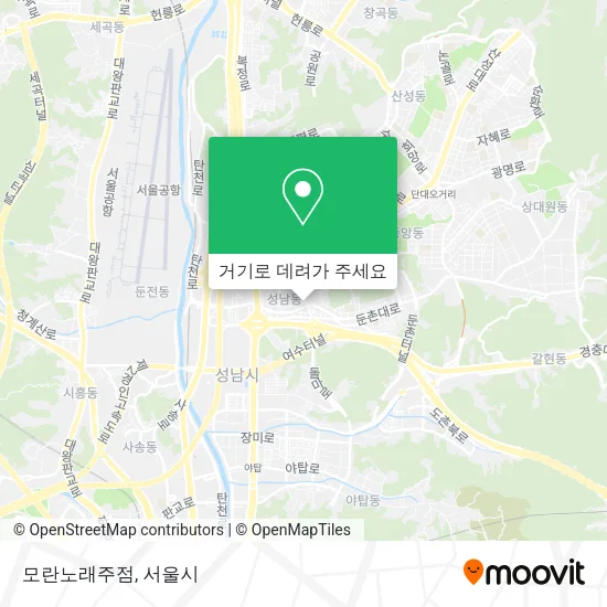모란노래주점 지도
