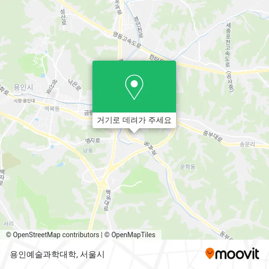 용인예술과학대학 지도