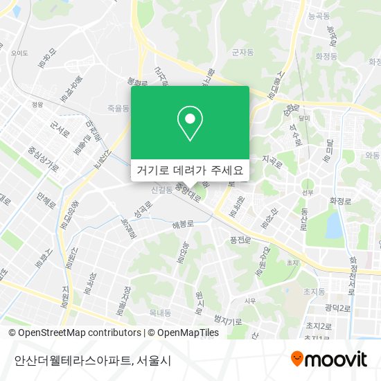 안산더웰테라스아파트 지도