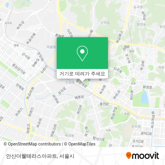 안산더웰테라스아파트 지도
