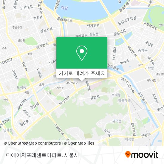 디에이치포레센트아파트 지도