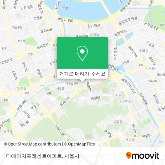 디에이치포레센트아파트 지도