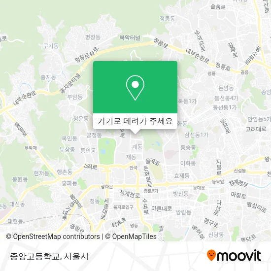 중앙고등학교 지도