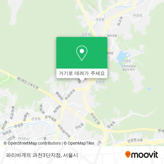 파리바게뜨 과천3단지점 지도