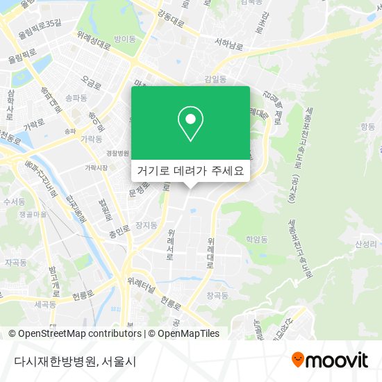 다시재한방병원 지도