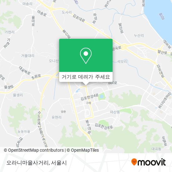오라니마을사거리 지도