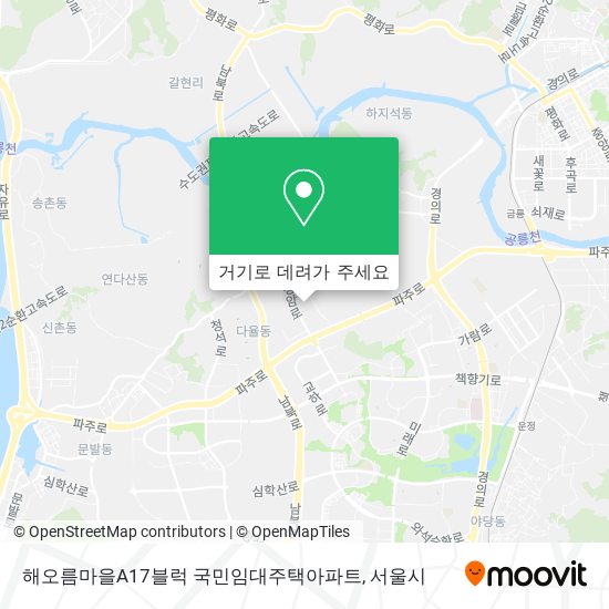 해오름마을A17블럭 국민임대주택아파트 지도